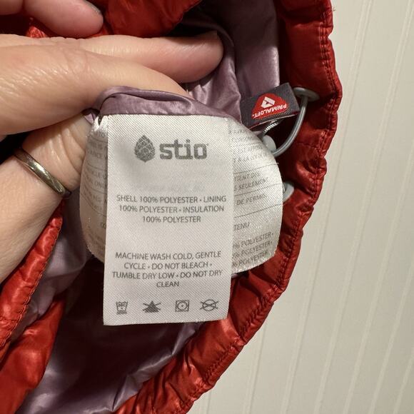 Stio Red Azura Insulated Primaloft Vest Quilted Size XL - Picture 4 of 7
